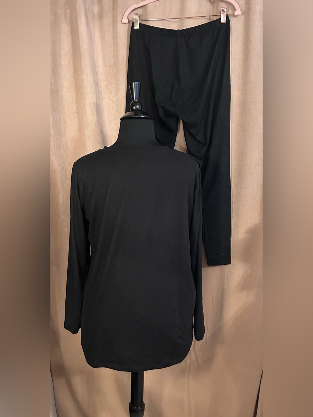 ZENANA BLACK LONG SLEEVE PANT SET - Picture 5 of 6